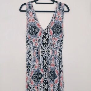 NWT- Tart Sleeveless Maxi Jersey Dress - Blue and Coral